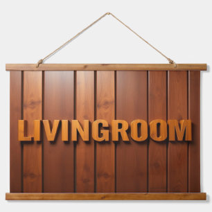 WOHNZIMMER Wandteppich Mit Holzrahmen