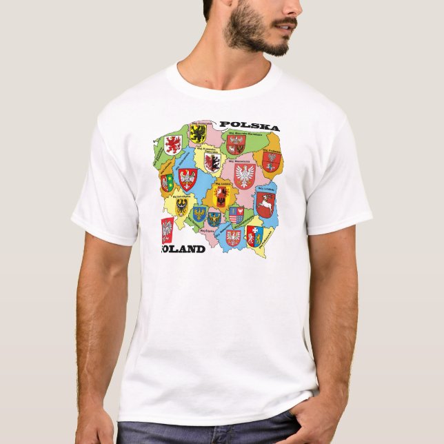 Wojewodztwa Polski_mapa T-Shirt (Vorderseite)