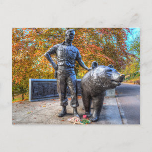 Wojtek Das Soldier-Bären-Gedenkmal Edinburgh Postkarte