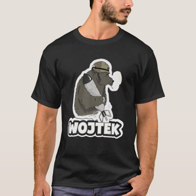 Wojtek Der Bär Wojtek Polnischer Bär T-Shirt (Vorderseite)