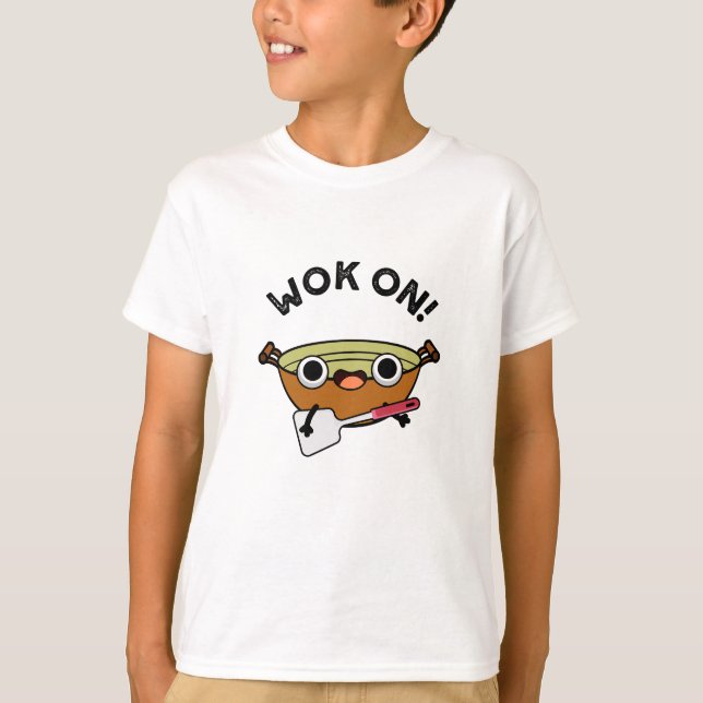 Wok on Funny Chinese Cooking Pub T-Shirt (Vorderseite)