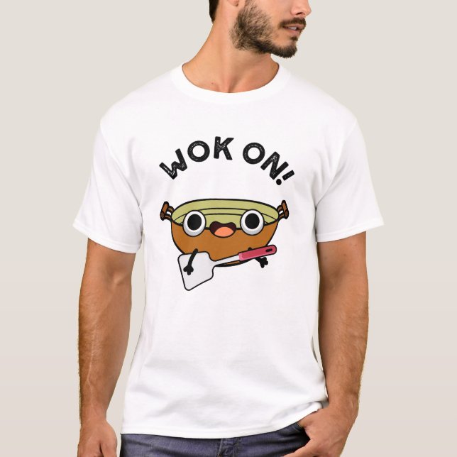 Wok on Funny Chinese Cooking Pub T-Shirt (Vorderseite)