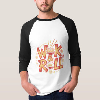 Wok & Roll Dim Sum asiatische Küche Vintage Retro T-Shirt