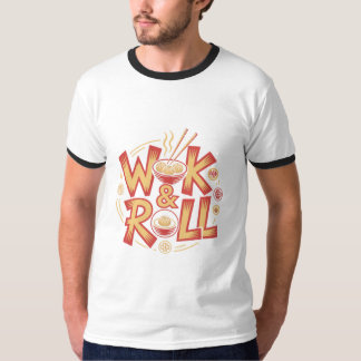Wok & Roll Dim Sum Asiatische Küche Vintage Retro T-Shirt