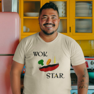Wok Star Veggie Koch Funny T-Shirt