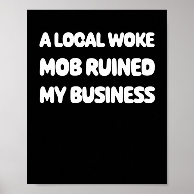 Woke-Mob-Aufkleber  Poster (Vorne)