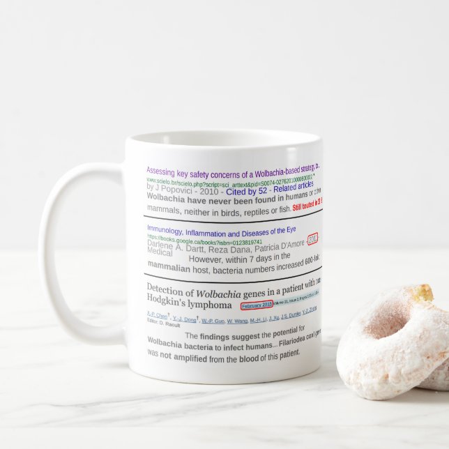 Wolbachia Genes in Humans & Mammals von RoseWrites Tasse (Mit Donut)