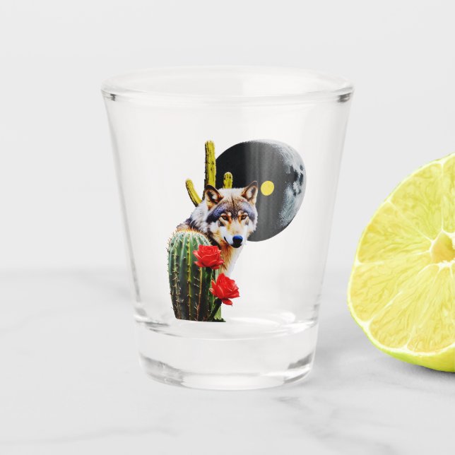 Wolf16: Schnapsglas (Vorderseite)