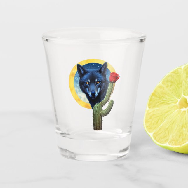 Wolf20: Schnapsglas (Vorderseite)