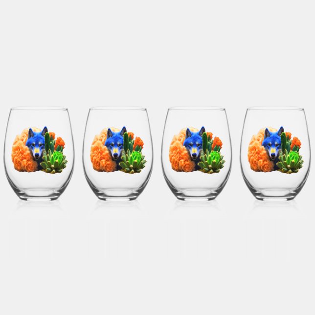 Wolf22: Weinglas Ohne Stiel (Vorderseite)