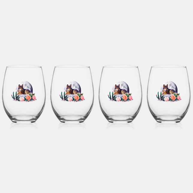 Wolf27: Weinglas Ohne Stiel (Vorderseite)