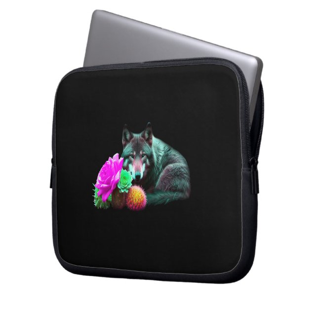 Wolf29: Laptopschutzhülle (Vorderseite Links)