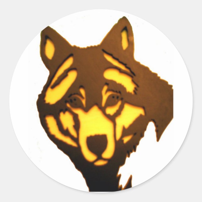 Wolf 1 Stickers (Vorderseite)