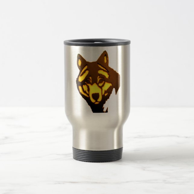 Wolf 1 Travel Mug Reisebecher (Mittel)