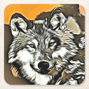 Wolf 2014-0978 rechteckiger pappuntersetzer