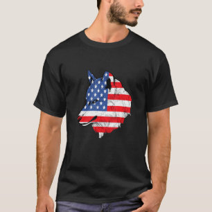 Wolf 4. Juli Phantastischen USA - Wolf American Fl T-Shirt