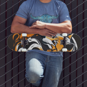 Wolf, Abstrakte Kunst. Skateboard