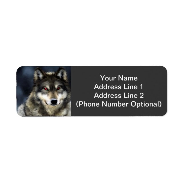 Wolf Address Sticker (Vorne)