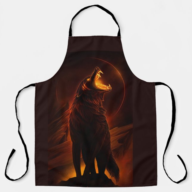  wolf All-Over Print Apron Schürze (Vorderseite)