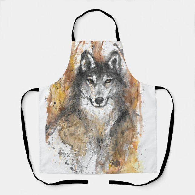 Wolf All-over Print-Schürze Schürze (Vorderseite)