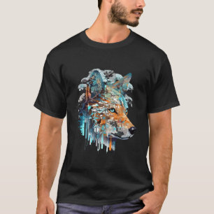 Wolf Alpha Animal World Predator Wild Nature Art T-Shirt