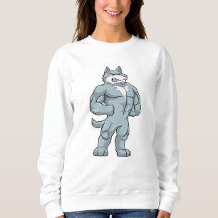 Wolf als Bodybuilder Extrem Sweatshirt