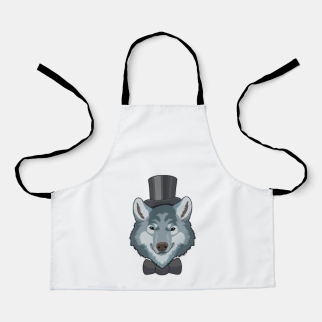 Wolf als Bräutigam mit Bogen Schürze (Vorderseite)