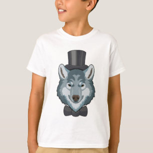 Wolf als Bräutigam mit Bogen T-Shirt