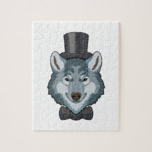 Wolf als Groom mit Bow Puzzle
