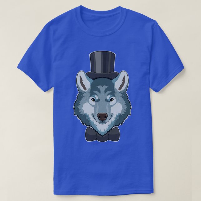 Wolf als Groom mit Bow T-Shirt (Design vorne)