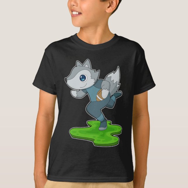 Wolf American Football Sports T-Shirt (Vorderseite)