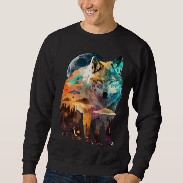 Wolf And Wolves Men Women Kids  56 Sweatshirt (Vorderseite)
