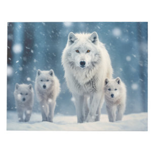 Wolf Animal Family Wandering Nature Out Notizblock