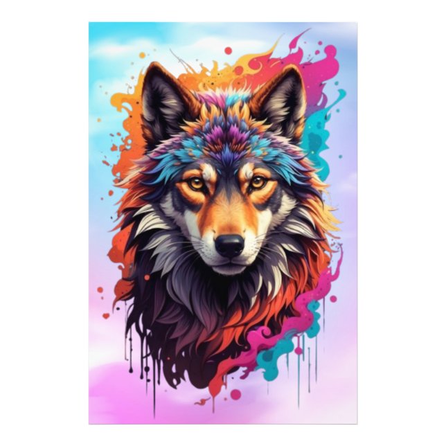 Wolf Animal Logo Design-87694 Fotodruck (Vorne)