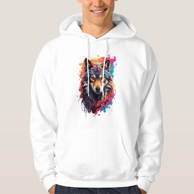 Wolf Animal Logo Design-87694 Hoodie (Vorderseite)