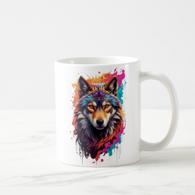 Wolf Animal Logo Design-87694 Kaffeetasse (Rechts)