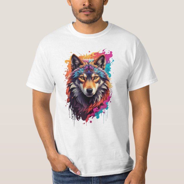 Wolf Animal Logo Design-87694 T-Shirt (Vorderseite)