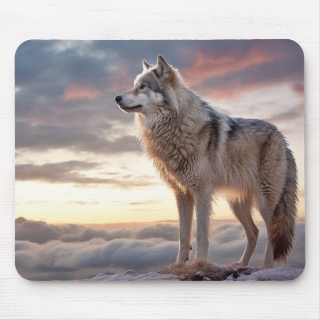 Wolf Animal Nature Majestic Wilderness Mousepad (Vorne)