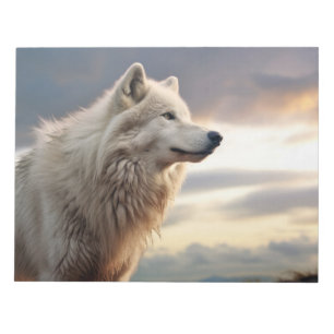 Wolf Animal Nature Majestic Wilderness Notizblock