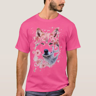 Wolf Animal Nature Zoo Abstrakt Artwork Face Wolf T-Shirt