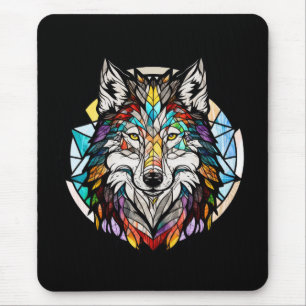 Wolf Animal Portrait Gestaltete Glass Wildlife For Mousepad