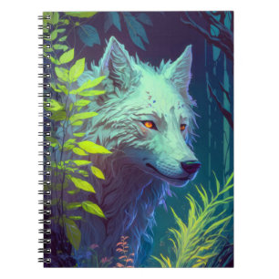 Wolf Animal Portrait Painting Wildlife Outdoor Notizblock