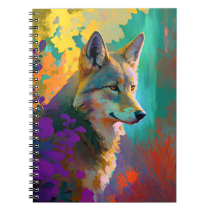 Wolf Animal Portrait Painting Wildlife Outdoor Notizblock