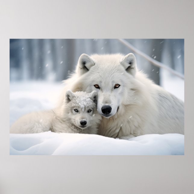 Wolf Animal Wild Beauty Freedom Wilderness Art Poster (Vorne)