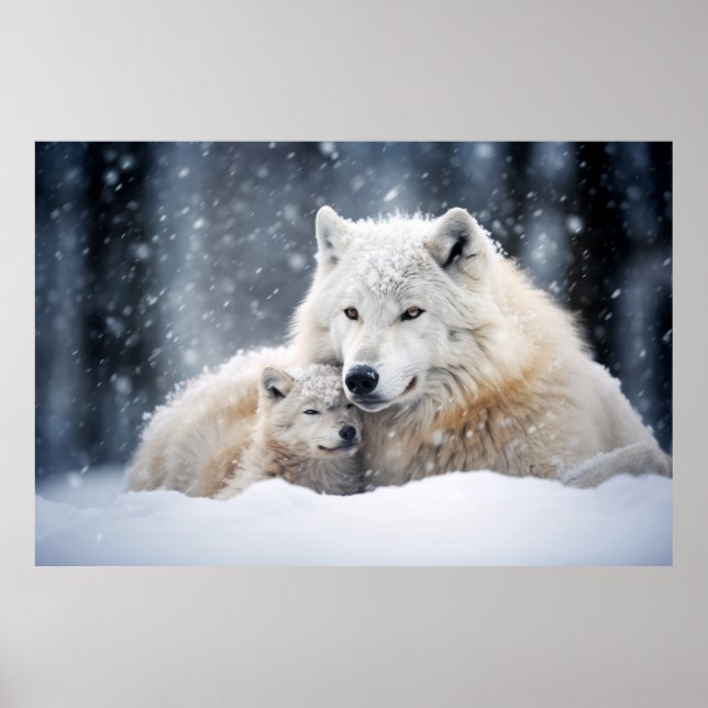 Wolf Animal Wild Beauty Freedom Wilderness Art Poster (Vorne)