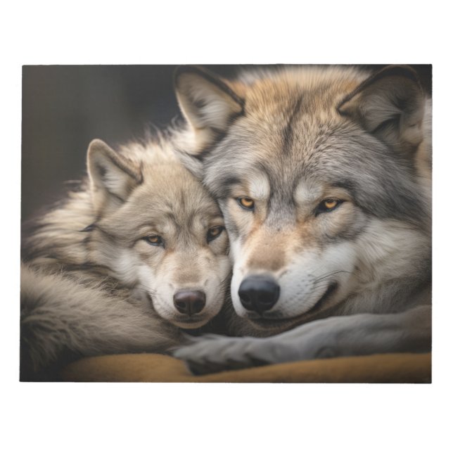 Wolf Animal Wild Beauty Freedom Wilderness Liebe Notizblock (Vorderseite)
