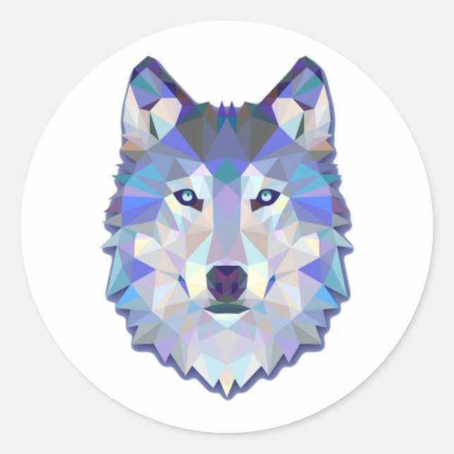 Wolf Animals Bestes Geschenk Runder Aufkleber (Vorderseite)