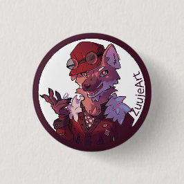 Wolf anime, cartoon button