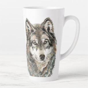 Wolf Aquarell Milchtasse