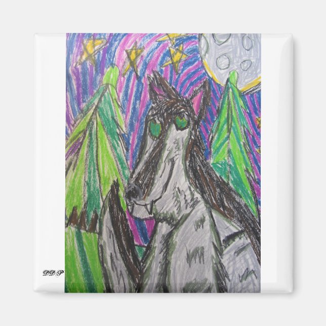 Wolf art 1 magnet (Vorne)